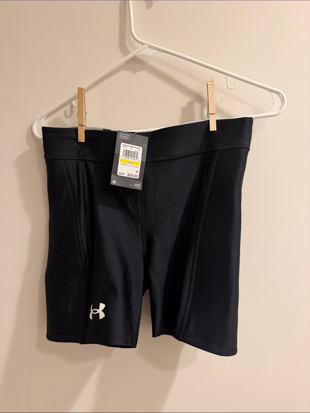 Under Armour Black Women's Softball Sliding Shorts with White Logo